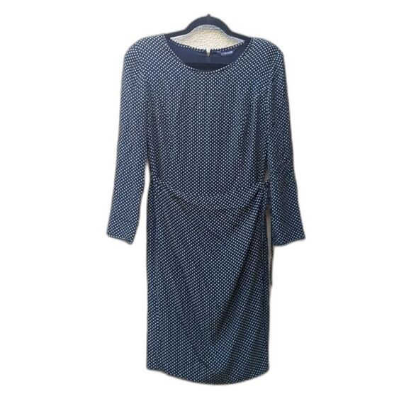 Cordier Vintage Wrap Midi Dress Italy Quiet Luxury Micro Print  Midi Dress. - Picture 1 of 12
